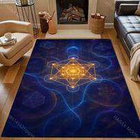 Metatrons Cube Carpet Large Area Rug for Bedroom Living Room Modern Home Decor Floor Mat Sofa Mat Non Slip 40x60cm (16x24in)