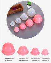 Pink Silicone Cupping Device Set No. 1-4 for Household Vacuum Moisture Absorption & Health Care Can No. 4 gray