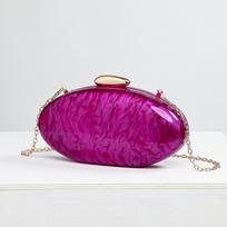 Xiyin Acrylic Chain Evening Clutch for Weddings & Banquets - Women's Single Shoulder Crossbody Bag 22*6*12 cm