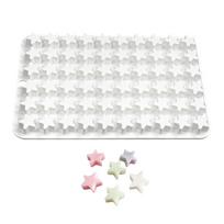 60-Cavity Star Shape Silicone Mold Fondant Cake Mold DIY Baking Tool for Making Chocolate Candy Candle Handmade-Soap