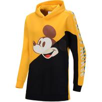 Li Ning X Mickey Mouse Collaboration Sports Casual Simple Color Block Hooded Pullover Fleece Loose Sweatshirt Women sweatshirt Yellow AWDP606-3 XL