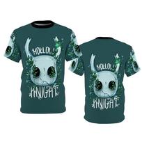 Cute Hollow Knight Character Graphic T-shirts Men's Casual Loose Short Sleeve Tee Harajuku Personalized Streetwear Kid's Clothes 110 gray