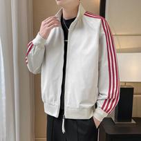 Men's 2026 Trendy Three-Bar Striped Casual Cardigan Jacket M