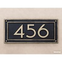 Retro metalinis namo numerio ženklas 20x30 cm durims, sienai, kiemui beige