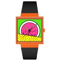 SWATCH Unisex Green Watch SO34Z101 SO34Z101 Green Dial black