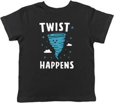 Funny Tornado Hurricane Kids T-Shirt Twist Happens Childrens Boys Girls Gift 100
