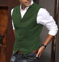 Men's Retro Herringbone Slim Fit Vest - British Casual Fashion Extra Extra Extra Large