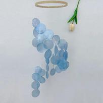 Colorful Shell Wind Chimes Outdoor Holiday Gift Capiz Shell Homestay Wall Hanging Memorial Wind Chimes Garden Ornaments Quality 1PC