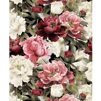 Vintažinis gėlių lipni tapetai Rožinis gėlė Nuimamas kontaktinis popierius Boho lipni sienų danga Miegamojo vonios kambario 2mx45cm black