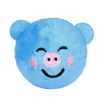 Plush Pig Dog Chew Toy Bite Resistant Cartoon Pig Spiky Ball Dog Teething Toy with Squeaker Boredom Stress Relief Toy Pet Supplies XS mėlyna