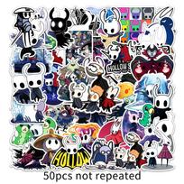 50 vandeniui atsparių Hollow Knight Q versijos lipdukų pasidaryk pats užrašinėms ir planuokliams gray