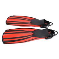 1 Pair Diving Fins TPR Adjustable Long Professional Diving Flippers for Scuba Diving Swimming Surfing Red S S raudona