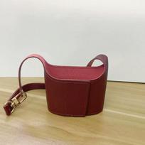 Portable Drink Cup Tote Bag, Coffee Mug Sleeve Pouch For Outdoor Camping Shopping vyno raudonos spalvos