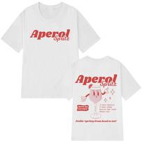 Funny Aperol Spritz Cocktail Print Tshirt Unisex Women Casual Fashion Short Sleeve T Shirt Harajuku Cotton Oversized Unisex Tshirts S