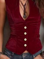 2026 European & American Women's Sleeveless Button Vest - Sexy & Trendy for Spring/Autumn XXL
