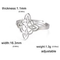 Stainless Steel Witch Knot Ring Women Adjustable Open Finger Rings Witchcraft Amulet Protection Jewelry Gift resizable