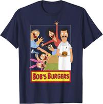 Bob's Burgers Family Shot and Teddy Logo T-Shirt S įvairiaspalvis