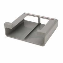 Grey Tinfoil Organizer No-Punch Hanging Cabinet Storage Shelf Cling Film Organizer  Kitchen pilka