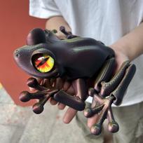 3D Printed Frog Statue, Flexible 3D Printed Animal, Colorful Figurines Statue, Gifts, 38Cm/14.96In, 16.5Cm/6.5In (as the picture,16.5cm 6.5in)