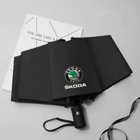 Car Fully Automatic Umbrella Thick UV Resistant Umbrella For Skoda octavia 3 2 superb 3 kodiaq Fabia Kamiq Karoq Car Accessories white