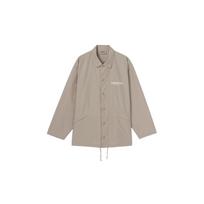 Fear Of God Essentials FW20 Coach Jacket With Solid Color Logo And Windproof Buttons Unisex Outerwear Moss 0202250500023245 XL