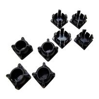 8PCS Rubber Feet Screw Cover for Playstation 2 PS2 Console System black