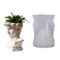 Food-grade Silicone Sculpture Planter Mold Candle Cup Gypsum Mold For Resin Casting And DIY Home Crafting Projects