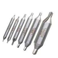 6Pcs Center Drill Bits Set High Speed Steel Center Drill Bits Countersink Tools for Lathe Metalworking 1/1.5/2/2.5/3/5mm