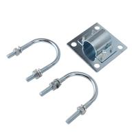 Antenos stiebo vamzdžio laikiklis Stabilus atraminis lankstus reguliavimas Aliuminio lydinio antenos stiebo laikiklis tvirtinimui prie stogo sienos Rinkinys 1 gray