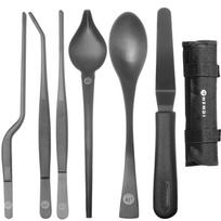 Chef's tool set for decorating sushi dishes and cakes, 6 pieces, black