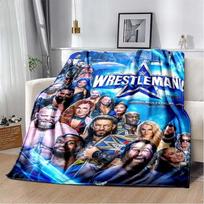 WWE imtynių margintas minkštas pledas namų sofai, lovai. Šiltas, nešiojamas, kelioninė dovana 40x50in
