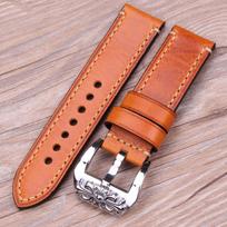 Genuine Leather Watch Band Strap 20mm 22mm 24mm Handmade Watchband 4 Colors Women Men's Thick Bracelet Belt Watches Accessories 20mm ruda