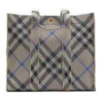 Burberry Knight Pattern Pressure Bolt Closure Nylon Tote Bag Women tote bags Gray 80904051 Basic Set (Bag+Dust Bag)