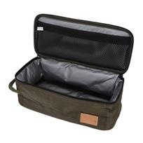 Camping Cookware Bag 210D Checked Fabric Insulated Cooking Utensils Travel Bag with PU Handle for BBQ Picnic gray