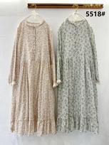 Mori Girl Floral Lace Patchwork Long Skirt: Versatile, Loose-Fit, Long-Sleeved Spring New Arrival One Size mėlyna