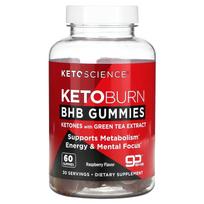 Keto Science, Keto Burn BHB gummies, raspberry, 60 gummies