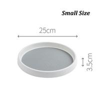360 Degree Rotating Storage Shelf Bathroom Turntable Cabinet Non-Slip Organizer Tray Spice   Round Rack Plate for Kitchen Season
