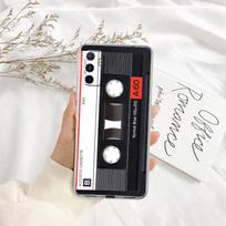Cassette Vintage Boombox Tape Transparent Phone Case for Samsung Galaxy A04 A04S A14 A23 A34 A54 M23 M33 M52 M53 Galaxy A54 5G