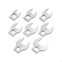 8x 3/8  Drive Crowfoot Wrench Set Open End Wrenches Hand Tool High Carbon Steel Professional Crows gray