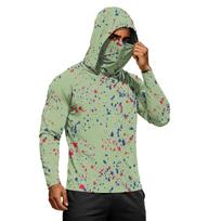 Men's Athletic Hoodies and Long Sleeve Fishing Shirts for Men Sun Fishing Hoodie with Face for Outdoor Activities L