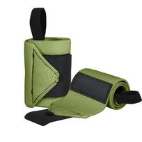 Elastic Compression Wrist Wraps for Weightlifting Powerlifting Gym Training Adjustable Breathable Support Straps for Injury Prevention and Stability One Size armijos žalia spalva
