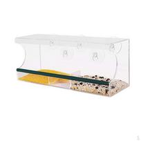 Acrylic Transparent Bird Squirrel Feeder Tray Birdhouse Window Suction #4