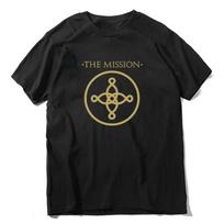 THE MISSION UK Gothic Rock Band Shirt THE MISSION Band T-shirt  Men Clothing S įvairiaspalvis