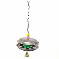Bite Resistant Parrot Bell Pendant Stainless Steel Bird Cage Toys Parrot Swing Toy  Beak Exercise sidabras