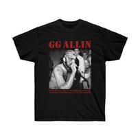 GG Allin Shirt Short Sleeve Shirt Black Unisex All Size Shirt E296 Unisex T-Shirt L