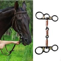 Elegantiškas dekoratyvinis 12,7 cm jojimo aksesuaras arklio kramtymas, metalinė burna black