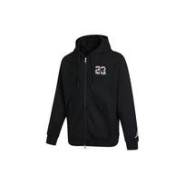 Jordan Solid Logo Print Zip-Up Jacket Men Outerwear Black DR6424-010 M