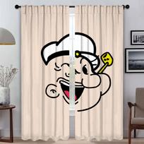 Popeye the Sailor Kitchen Curtains for Living Room Blackout Curtain for Room 2 Panel Halloween Decoration Shades Partition Child W60xH90cmx2pcs-CL
