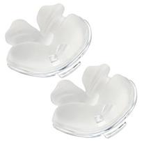 Pakeičiamos minkštos, lengvos silikoninės dvigubos sienelės nosies pagalvėlės 2 vnt. Resmed Airfit P10 CPAP kaukės priedai L white