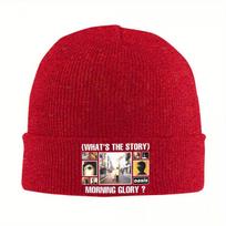 O-Oasis Whats The Story Morning Glory Kerjakan Knitted Hat Women's Men's Beanies Winter Hat Acrylic Crochet Cap